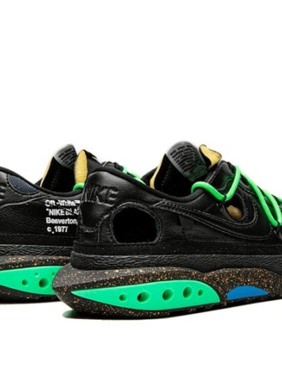 Nike Off-White x Blazer Low \'77 \'Black\' SIZE US 14 M New “Black / Electro Green” main image 6
